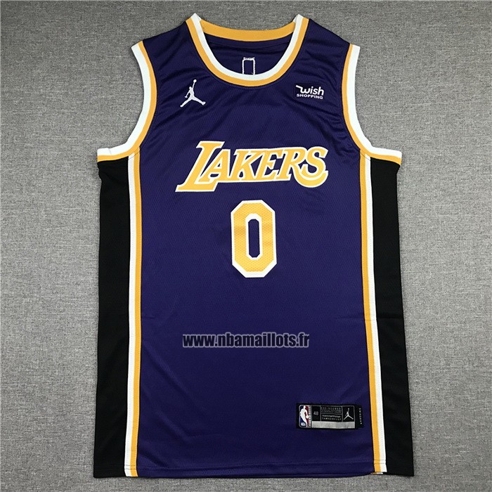 Maillot Los Angeles Lakers Russell Westbrook NO 0 Statement 2021-22 Volet